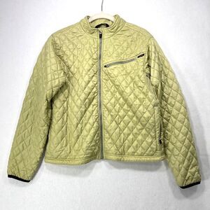 Obermeyer Jacket Women 10 Light Green Quilted Outdoor Ski Hiking Water Resistant